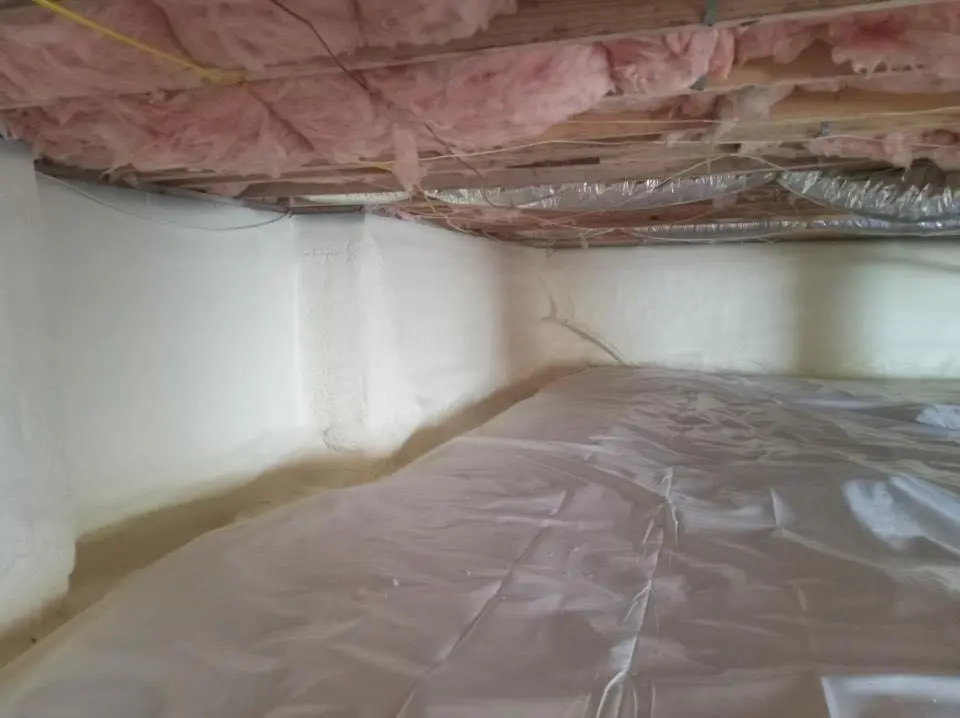 Crawl space encapsulation with closed-cell spray foam for Attic Insulation in Bethany